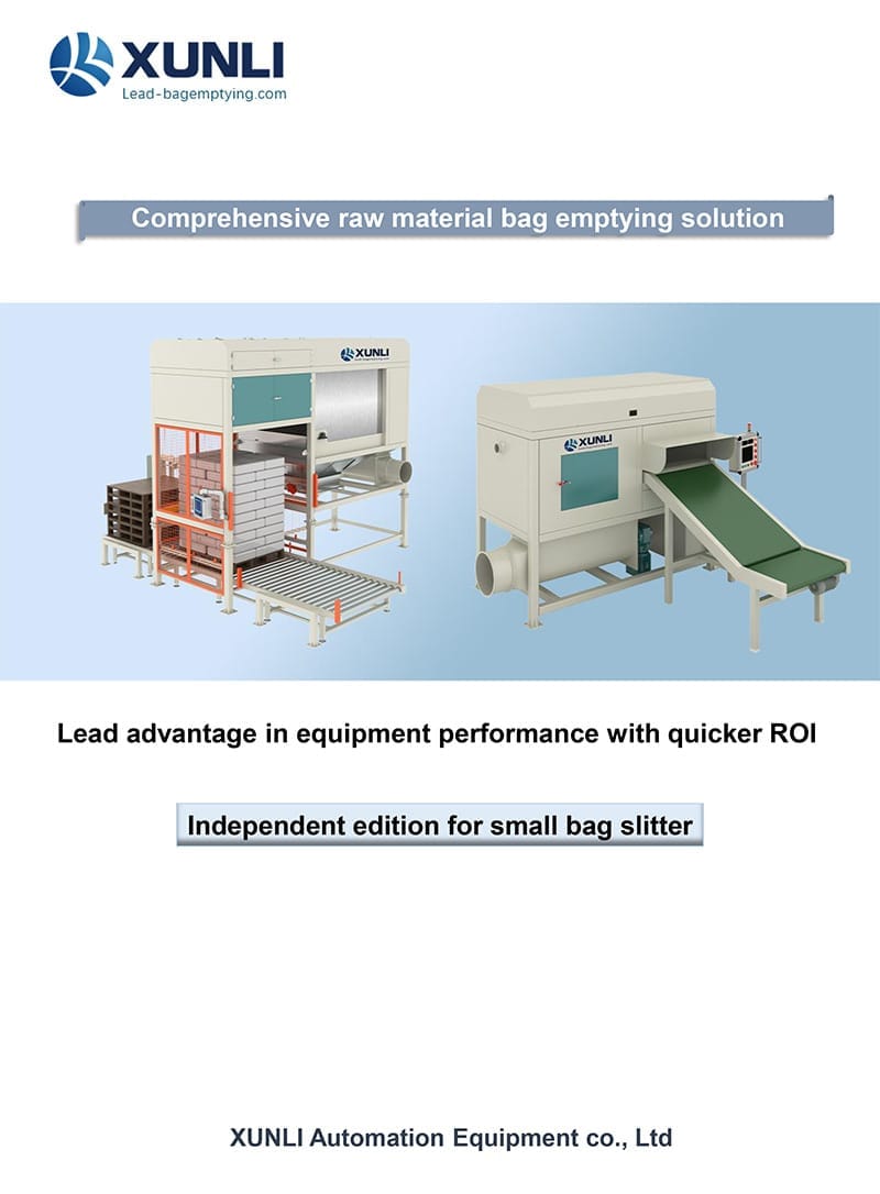 brochure of small bag emptying machine